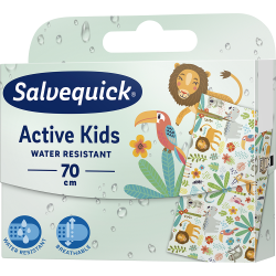 Salvequick Active Kids vandeniui atsparus pleistras vaikams, 70 cm